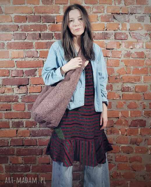 Boogi Bag różowa torba hobo w stylu boho