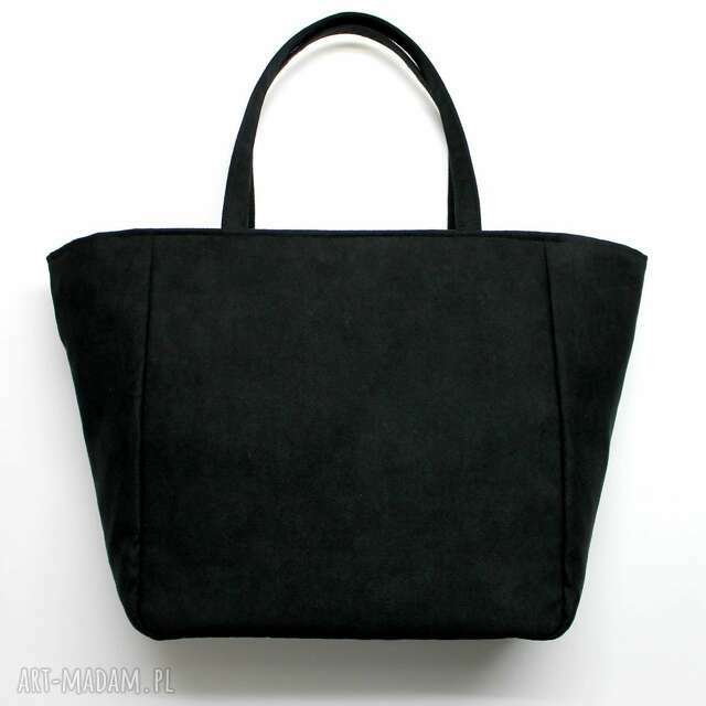 Shopper Bag Worek - zamsz czarny