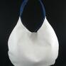 Sack cream & blue - torebka hobo