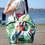Nashani duża torba na ramię na miasto, na plażę w papugi kolorowa