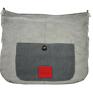 torebka duża listonoszka " grey velvet" posiadająca uniwersalny design torba na ramię