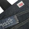 handmade duża torba levis 93 od majunto upcykling jeans shopperka