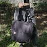 Lazy bag Pocket torba czarna bawełniana - vegan na ramię ekologiczna