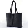 czarne filc duża grafitowa torebka z filcu - minimalistyczna - filcowa torba