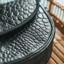 Torebka z wymiennymi klapkami smart luna ltd 4506 black crocodile mat klapkomania puro