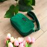 listonoszka mini z zielonego weluru - elegancka torebka na ramię prezent dla kobiety