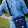 niebieskie torebka listonoszka wodoodporna, torba na ramię, mała przez galaktyka