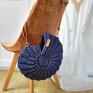 seashell Bag - Torba w kształcie muszli - kolor jeans granat torebka okrągła