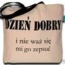 Torba, shopping bag, Dzień Dobry na ramię zakupowa