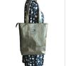 brązowe na ramię wężowa torebka tote bag z ekologicznej skóry o wzorze odważny look