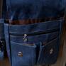 ręcznie wykonane damska torebka prl teczka skóra niebieska na ramię oldschool