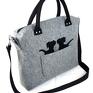 kuferek two black puppy &grey bag/strap