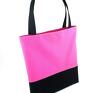 fuchsia & black shopper