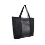 Duża czarna oversize XL - eko zamsz Simply Balance pojemna torba minimalistyczna