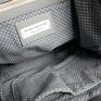 Shopper Bag - tkanina dark grey i orange - worek nowoczesna elegancka