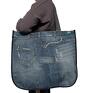 niebieskie na ramię upcykling jeans duża torba desigual 134 recykling