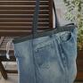 torba XL - blue jeans - recyklingowa dżinsowa