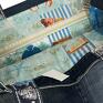 upcycled upcykling jeans haft korona 94 na ramię shopperka duża torba