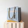 na ramię: Duża pojemna torebka CatooLabel #350 - minimalistyczna