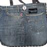 duża upcykling jeans 24 levi strauss - handmade na ramię torba jeansowa