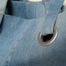 niebieska z recyklingu jeansu torba