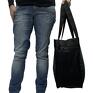 niebieskie upcykling jeans duża torba levis 93 od majunto shopperka