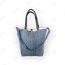 Duża jeansowa z serii Blue Collection - Nora na ramię torba shopper