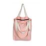 Go Deco minimalizm pojemna torba różowa shopperka na zamek zapinana prezent