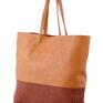 Torba Shopper Bag Paris 10 04 Light Brown na ramię miejska