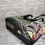 handmade na damska shopper torebka na zamykana na ramię ekoskóra sakwa