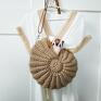 handmade morska torebka muszla ze sznurka bawełnianego seashell muszelka