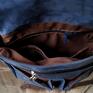damska torebka prl teczka skóra niebieska na ramię torba unisex