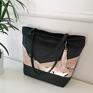 Camilla Tote Bag (black&rose gold) połyskująca torebka na ramię