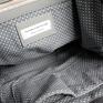 Shopper Bag Worek - tkanina dark grey i bordo - prezent na ramię