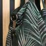 kolorowe liście palmy pojemna torba z ozdobnym printem, wykonana z welurowej tkaniny na ramię