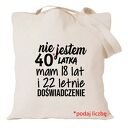 Torba z nadrukiem na urodziny, imieniny, rocznicę, święto, okolicznościowa, na okazję