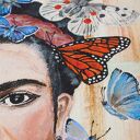 Ręcznie malowana płócienna torba na ramię FRIDA Kahlo