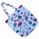 Torba na zakupy shopperka ekologiczna torba shopper zakupowa torba na ramię eko siatka flamingi