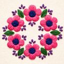 🏵️ 🌸🔸🌿 Mandala Kwiatów - Beżowo-kremowa eko torba bawełniana z ręcznym haftem