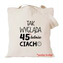 Torba bawełniana z nadrukiem na urodziny, imieniny i rocznicę - rok i liczba