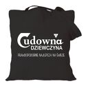 Torba z nadrukiem dla dziewczyny - bawełniana shopperka na zakupy