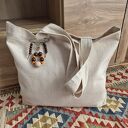 Ręcznie robiona torba na zakupy - praktyczna shopperka handmade