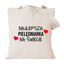 Torba shopper z nadrukiem dla pielęgniarki - prezent oddziałowa, położna na urodziny