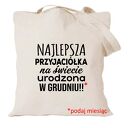 Torba bawełniana z nadrukiem BFF - prezent dla Twojej przyjaciółki