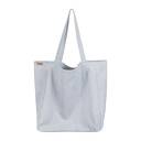 Lazy bag duża, bawełniana, szara torba na zamek / vegan