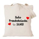 Torba z nadrukiem dla wychowawczyni - prezent od przedszkolaków na zakończenie roku