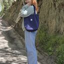 Torba shopper granatowa - handmade na zakupy dla Ciebie i na prezent
