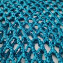 Siatka na zakupy, torba - turkusowa - do ręki, robiona na szydełku