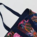 Torba na zakupy shopperka ekologiczna torba zakupowa na ramię eko siatka bawełniana flamingi