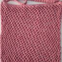 Siatka na zakupy, torba - różowa - na ramię, robiona na szydełku